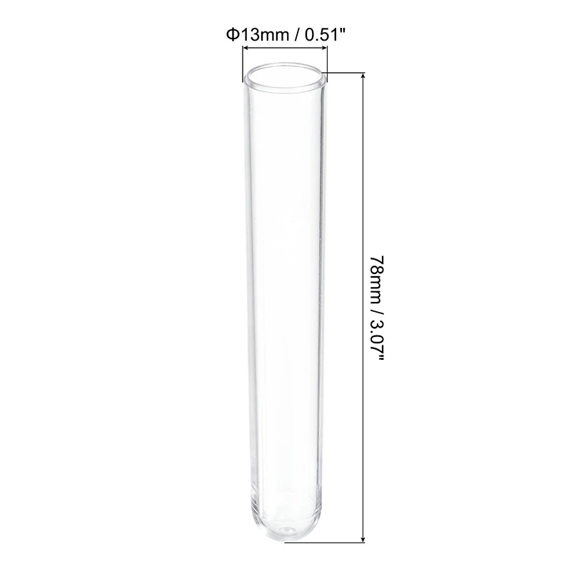 100 Pieces 6ml Plastic Test Tubes with Cork Stoppers 78x13mm Tubes for Scientific Candy Bead Storage Bath Salt Lab Use