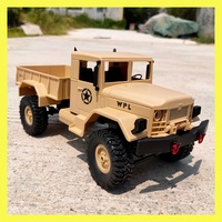 1/16 2.4g Wpl B16 Rc Car Remote Control 6wd Off-Road Rock Crawler Led Light Electric Climbing Rtr Kit Rc Truck Toy Gift For Boys