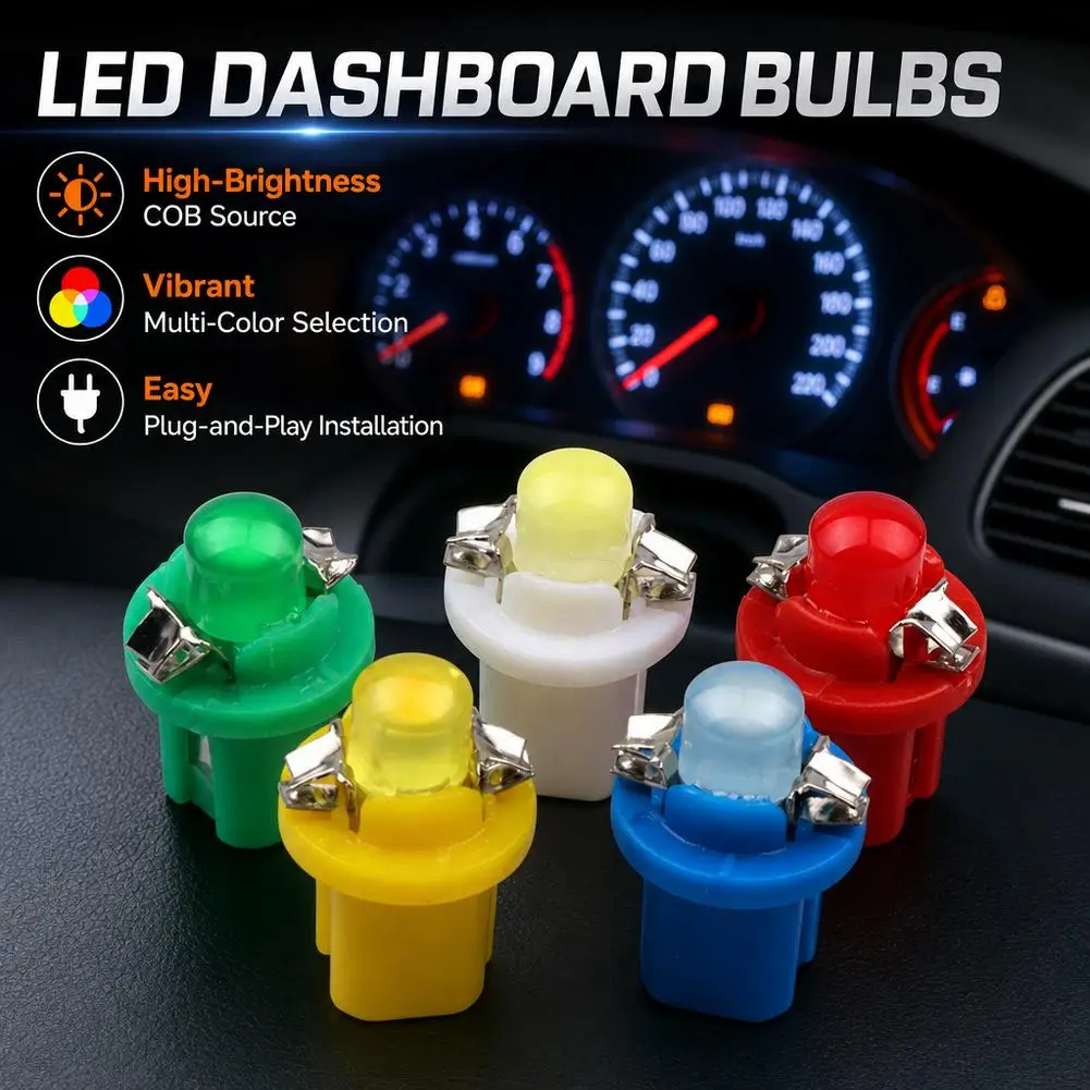 Car Dashboard Bulb Heat-Resistant 80°C Wedge Base Instrument Panel Light