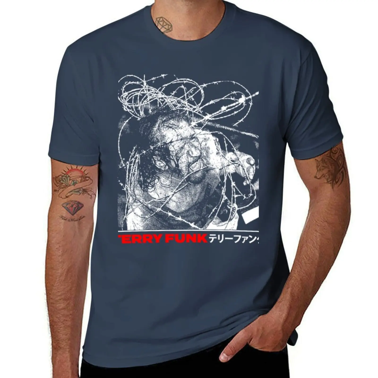 Pro Terry Funk Wrestling T-Shirt Industrial Work Tee Shirt
