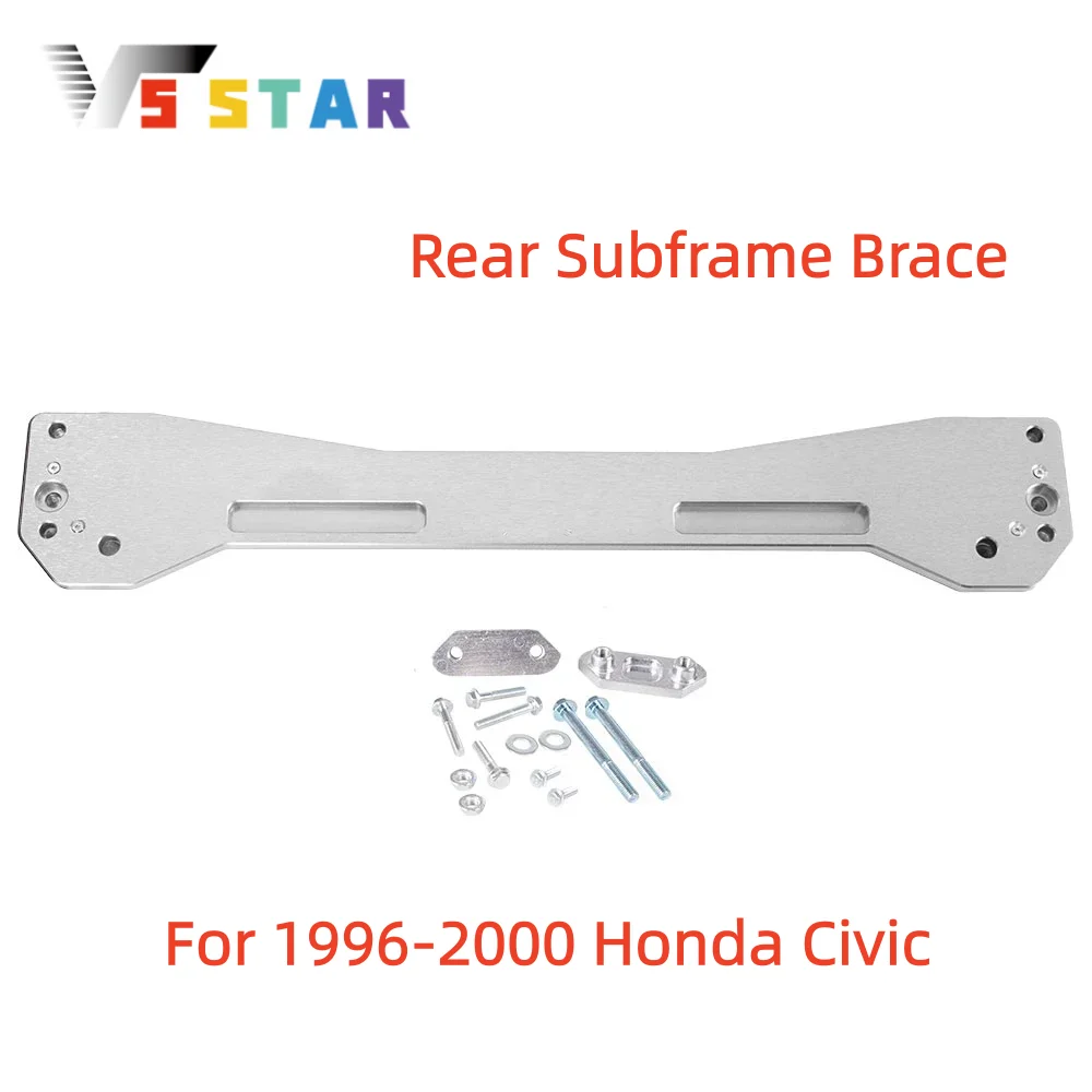 Rear Subframe Brace Subframe Reinforcement Brace Silver For 1996-2000 Honda Civic Coupe EX HX DX Si Sedan EX VP LX DX Hatch Back DX CX