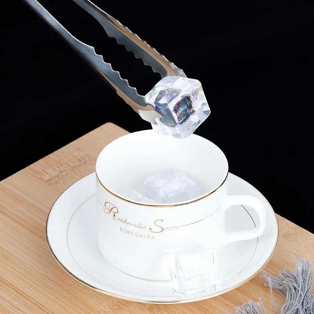 Portable 1Pcs With Teeth Bar Non-Stick For Barbecue Party Bar Kitchen Tool Serving Tongs Bread Clamp Ice Tongs