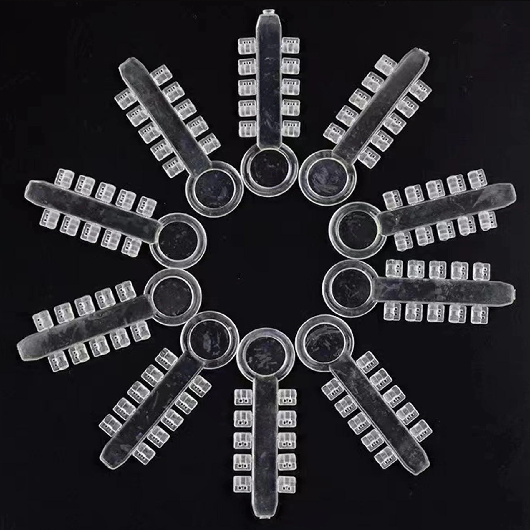 200pcs Dental Orthodontic Rotation Wedges Elastic Rubber Bands Brace Ligature Rotary Torsion Pad Brackets Accessories Clear