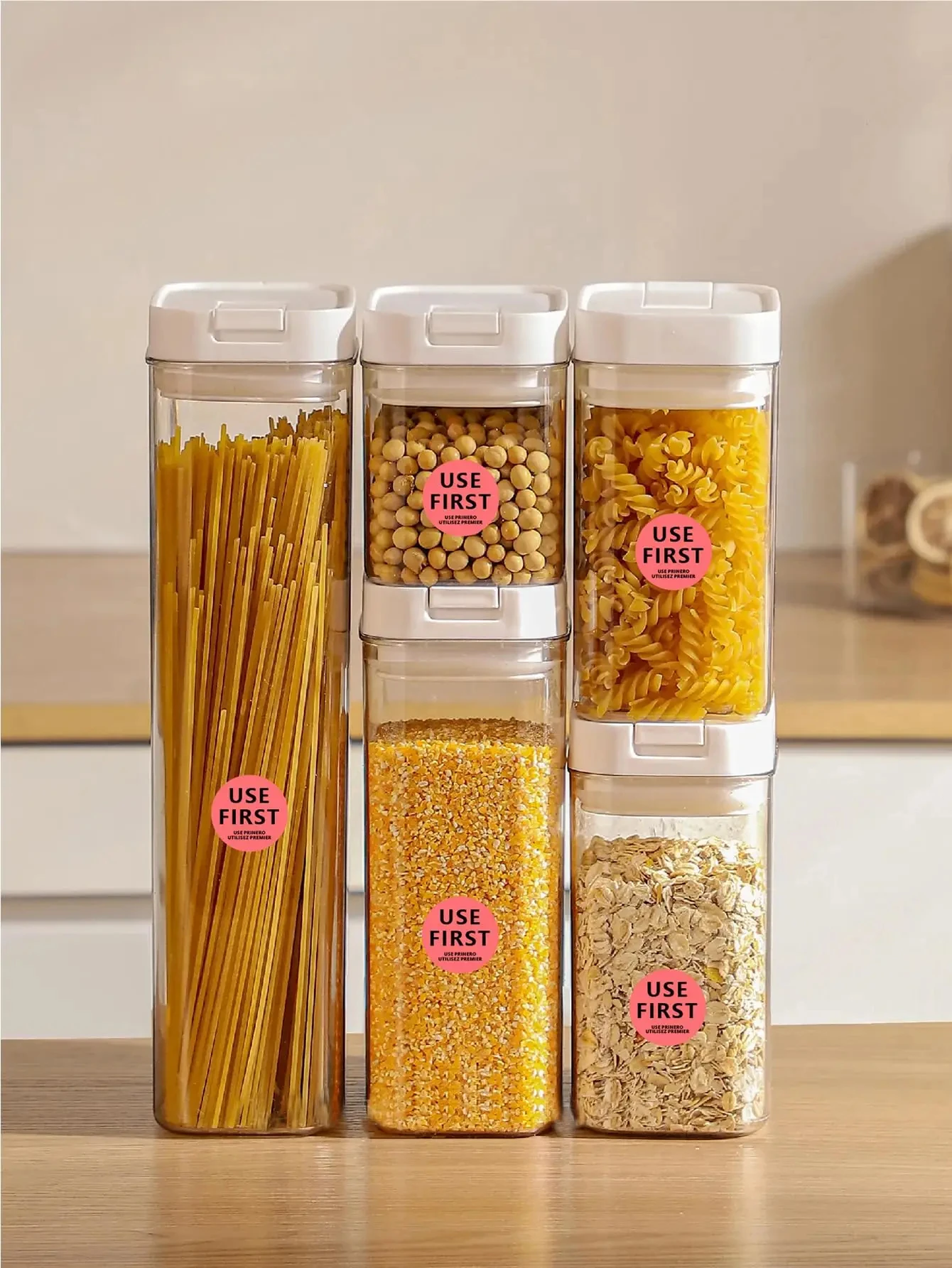 USE First Stickers Food Service 1.5 Inch Inventory Control Labels 500 pcs for Restaurant Permanent Adhesive Circle Paper Labels