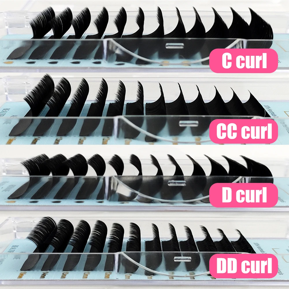 Abonnie L/LC/LD/LU/M Curl Classic Eyelashes Extensions All Size Lashes Mixed Tray Volume Cillios Fluffy