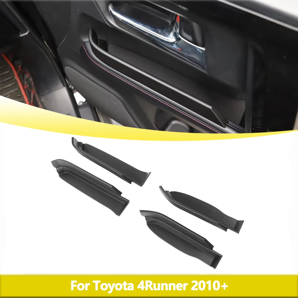 

Door Handle Storage Box Organizer Grab Tray for 4Runner Toyota 2010-2021 ABS Black 4PCS Car Interior Accessories Stowing Tidying