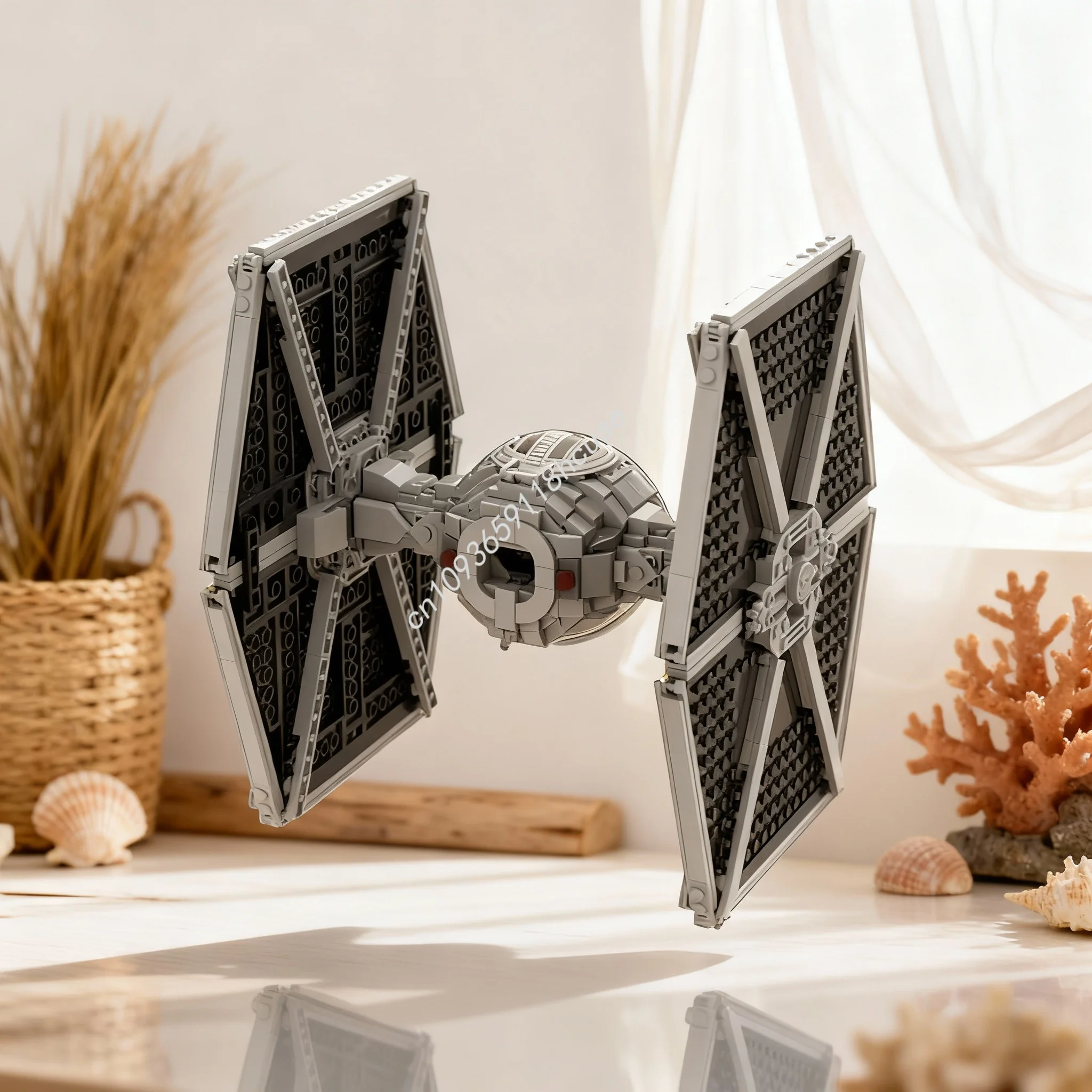 

847 деталей MOC «Истребитель Тай» из серии «Звездные войны», конструктор, игрушка для сборки, креативный подарок на Рождество