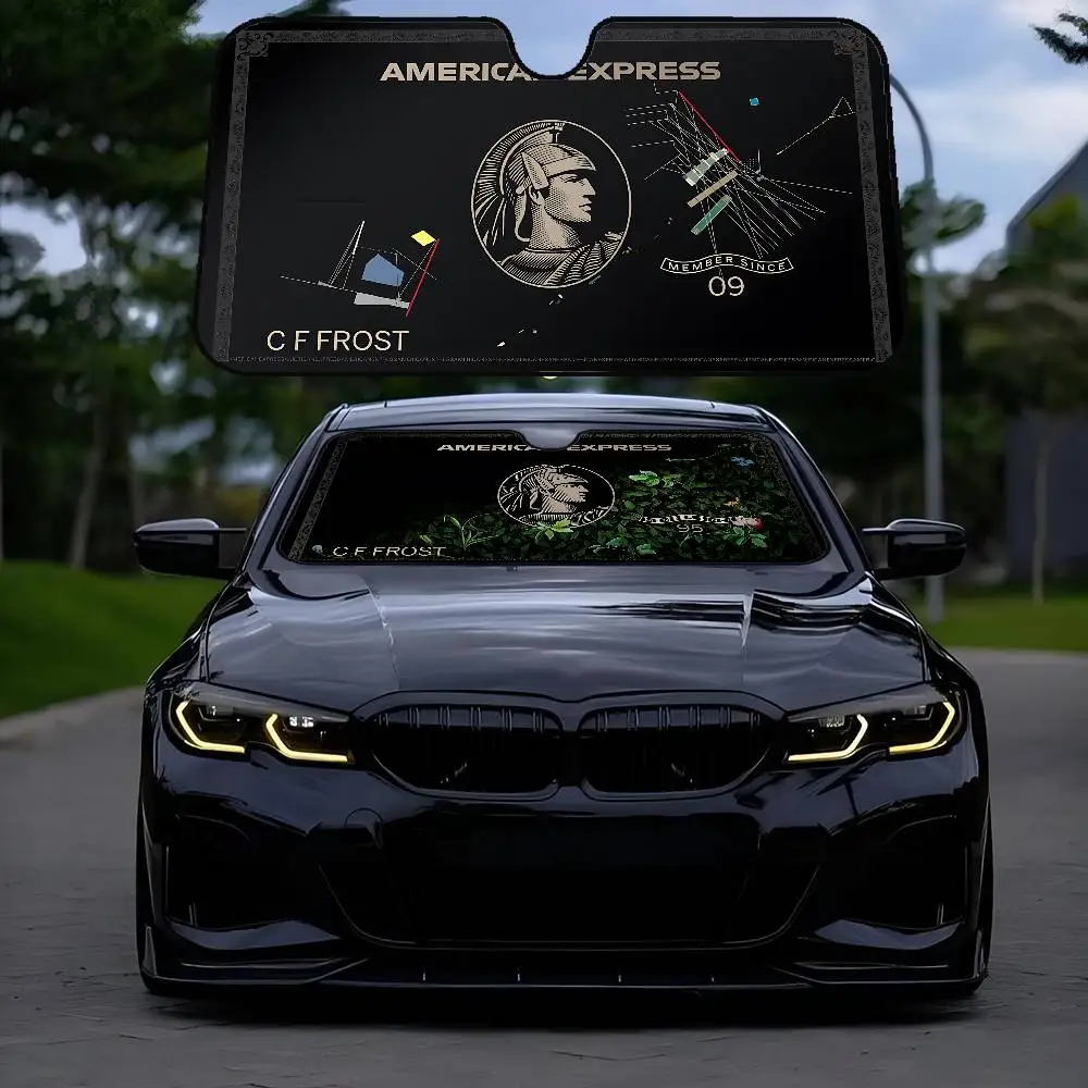 

A-AMERICAN EXPRESS Автомобильный солнцезащитный козырек Автомобильный солнцезащитный козырек для окна Внутренняя передняя перегородка с двойным кольцом Солнцезащитный козырек