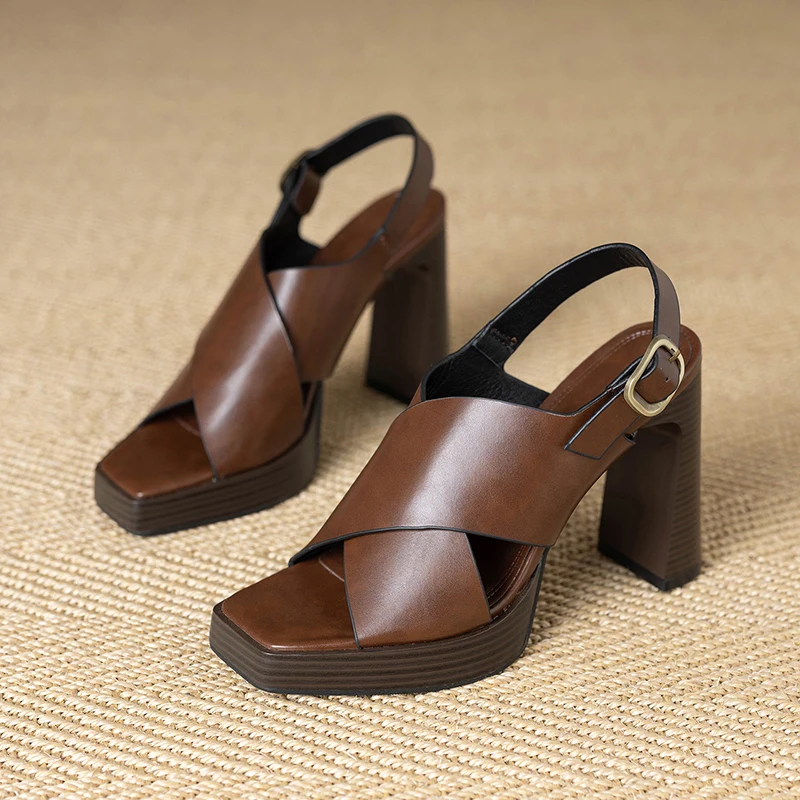 

High-heeled Fish-mouth Shoes Women's Small Height-raising Sandals 2026 Spring and Summer New Versatile Foreign Style