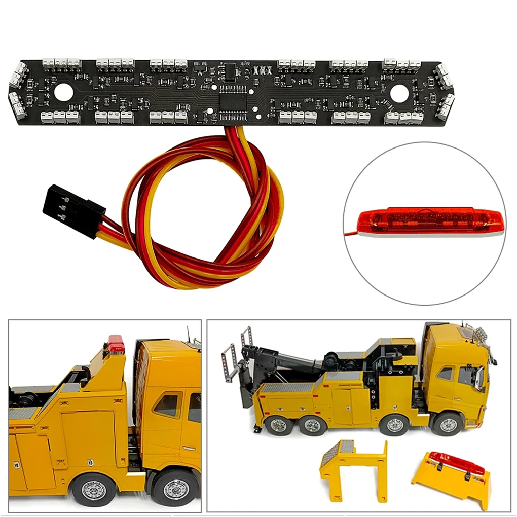 

LED Simulation Warning PCB Light Board Engineering Lamp for 1/14 Tamiya LMT 4WD RC Truck VOLVO F16 750 8X4 RC Wrecker Car Parts