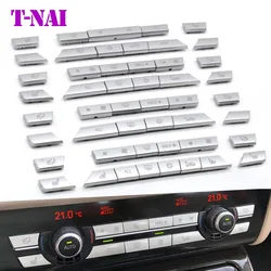 F10 F11 F06 F12 F01 F02 F15 F16 Silver Dashboard Air Conditioner Ac Buttons Cover Caps Repair Kit For BMW 5 6 7 Series X5 X6
