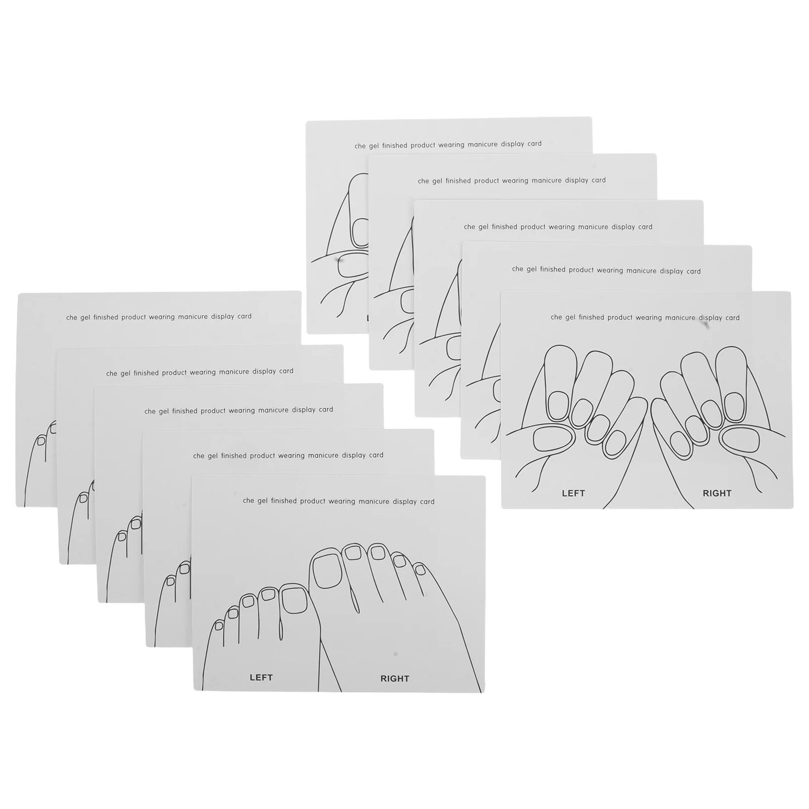 

40pcs Manicure Hand Foot Display Cards Reusable Nail Art Practice Boards For Salon Pedicure Presentation Portable False Nail