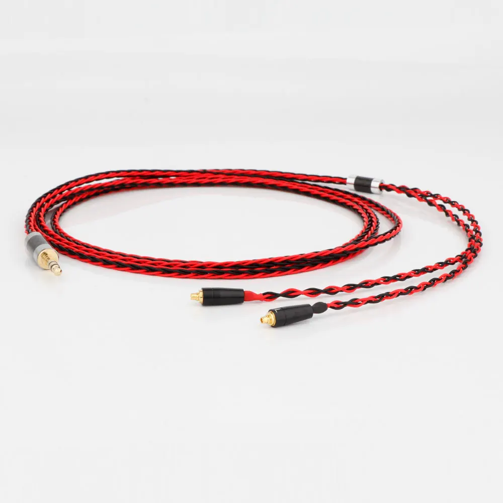 8 Core Red OCC Earphone Headphone upgraded Cable For AKG N5005 N30 N40 MMCX Sennheiser IE300 IE900 ie60