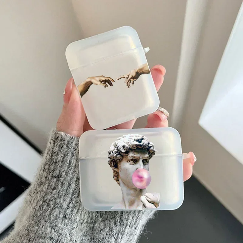 

Art Fresco Michelangelo Creation Earphone Case for Airpods 4th 3rd 2 Pro Covers for Airpod 2 3 1 Protective Accessorie Fundas