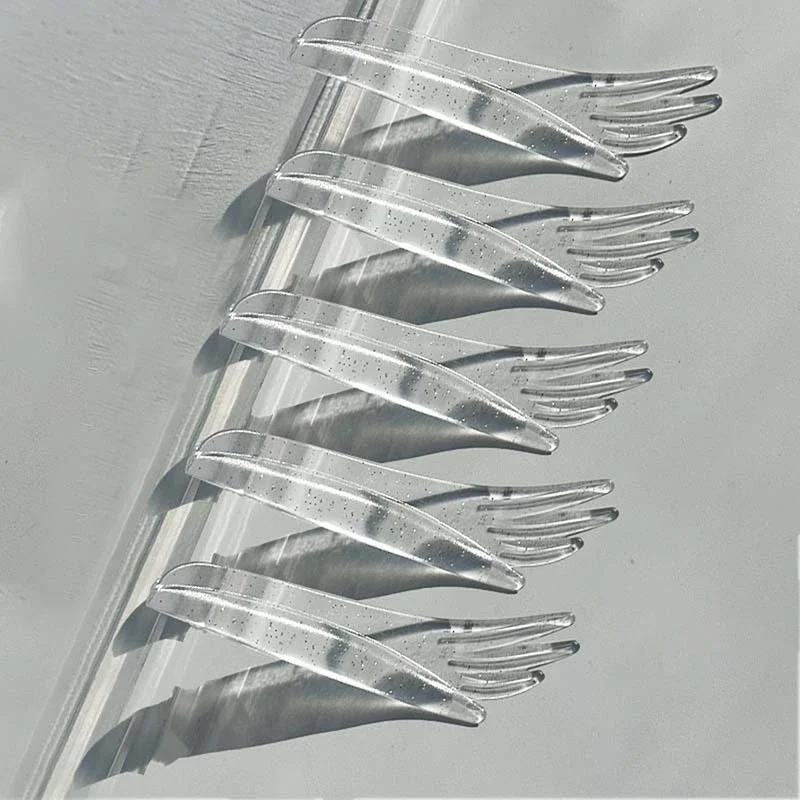 Cuscinetti in silicone per sollevamento ciglia Trasparente a forma di ala Glitter riutilizzabili sotto l'estensione delle ciglia Ciglia Perm Bigodino Accessori per il trucco