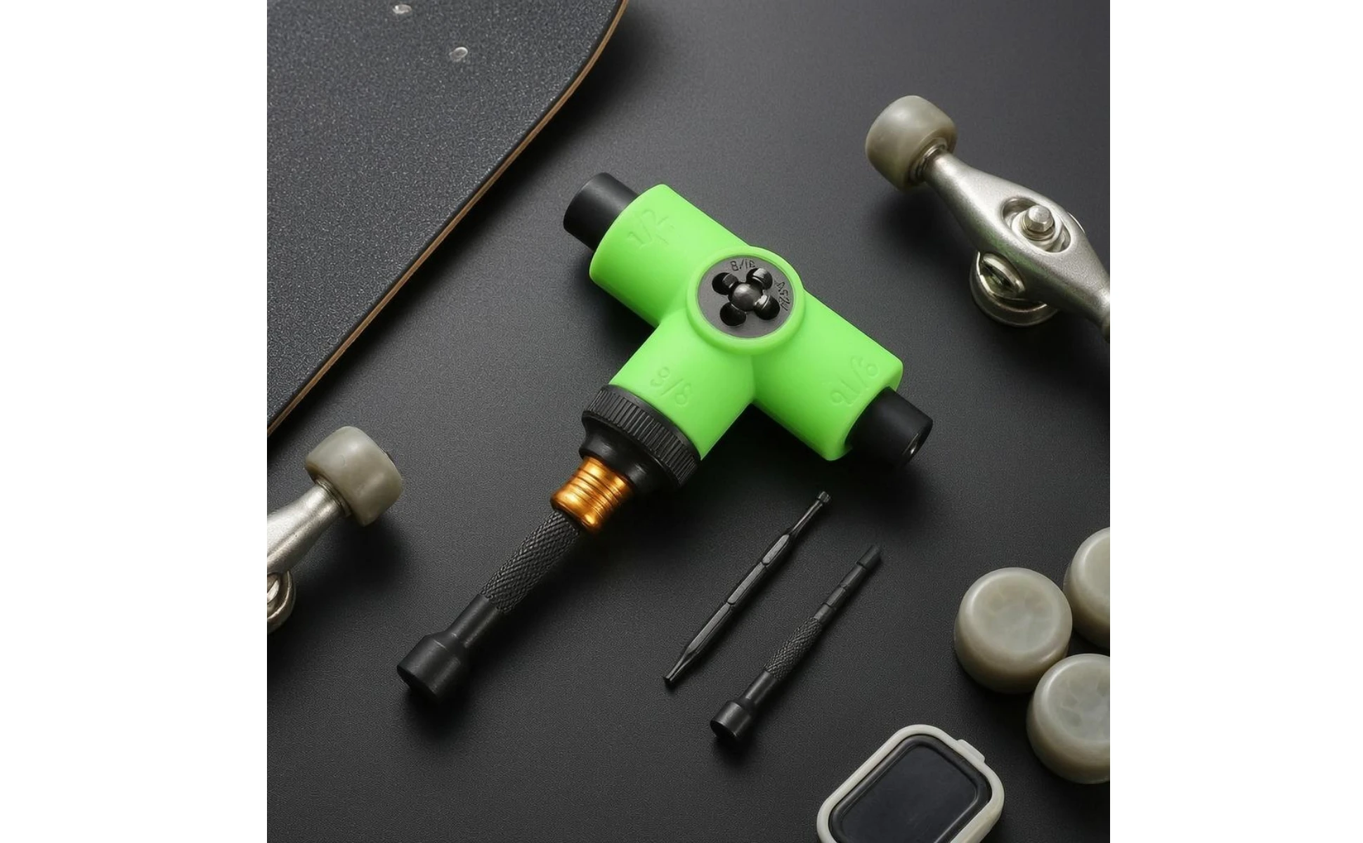 T-Handle Skateboard Tool Knurled Grip Multi-Function Skateboard Wrench Allall-in-1 Skate Tool Retail Packed