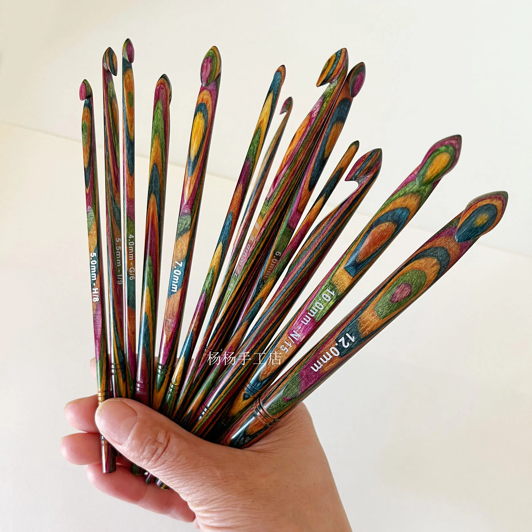 

KnitPro/Symfonie 3-12mm Imported Colorful Wood Needle Crochet Tool Sweater Needle Crochet DIY