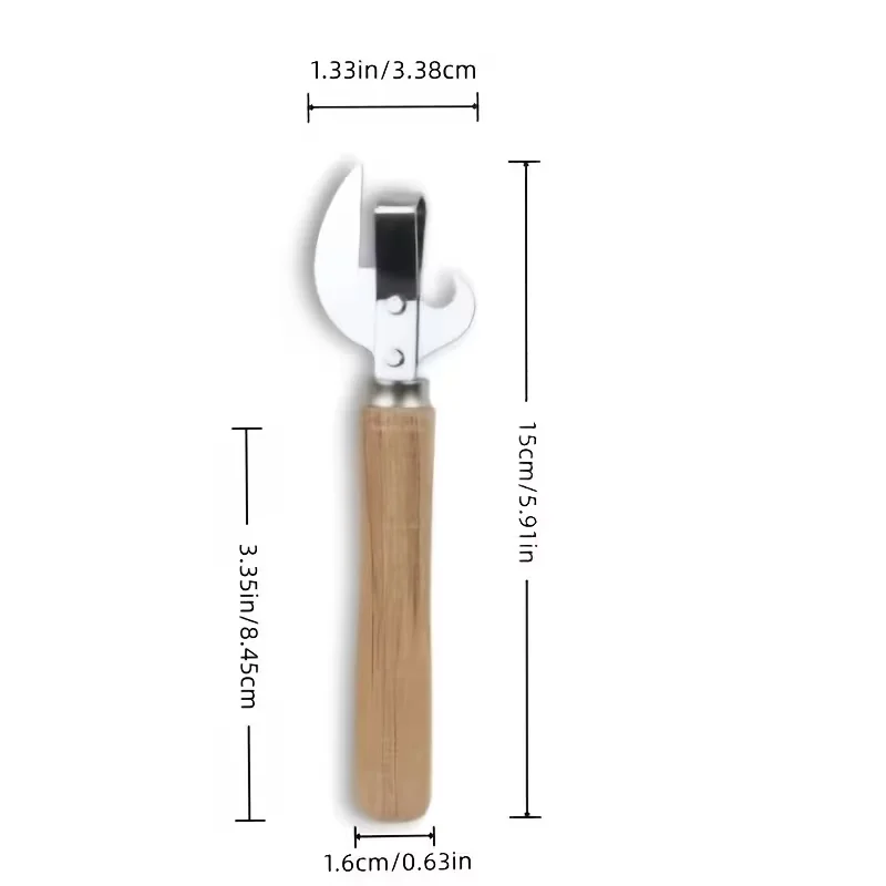 1Pc Stainless Steel Opener 2-In-1 Portable Manual Lid Remover Multifunction Can Opener Utensil Gadgets For Kitchen Canisters