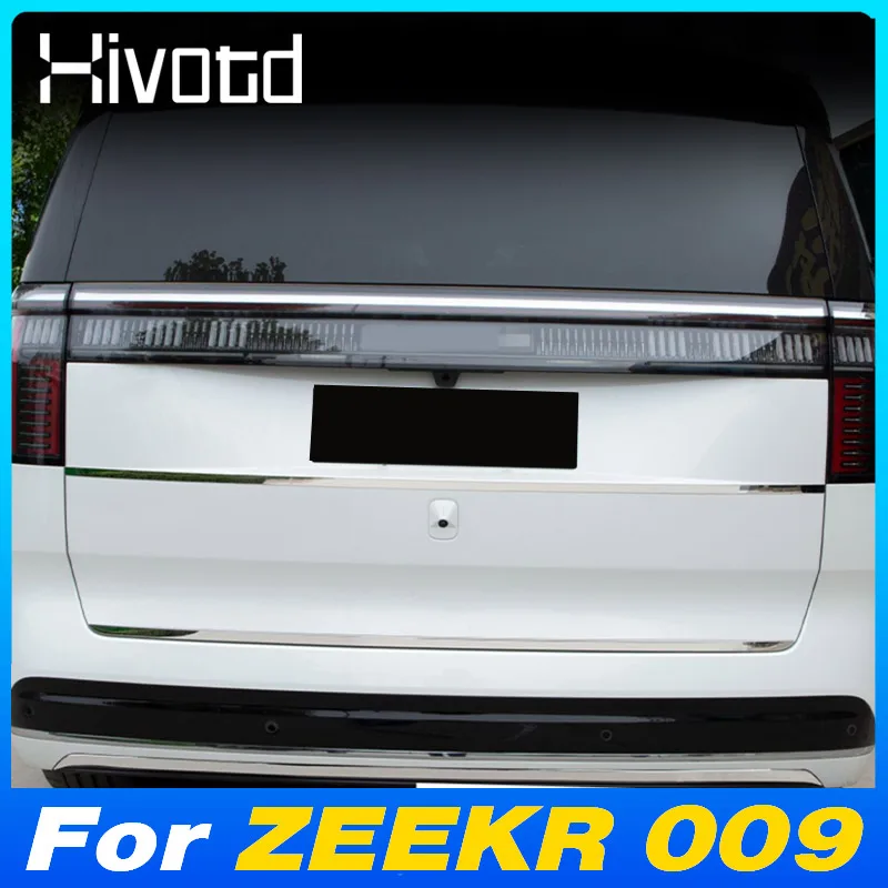 

Stainless Steel Car Trunk Door Sill Protector Sticker Strips Rear Bumper Guard Anti Scratch Decoration For ZEEKR 009 WE ME 2024