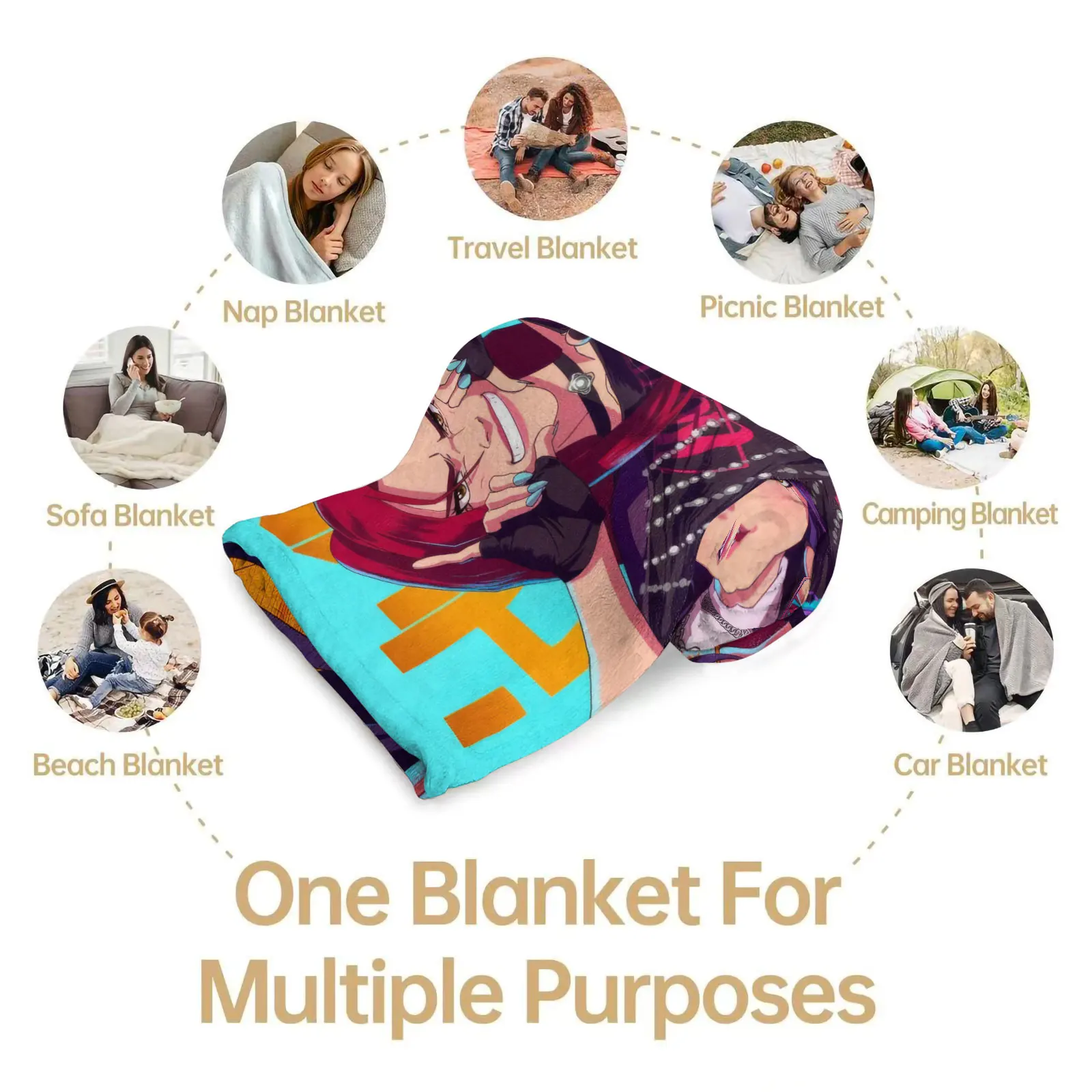 K-POP شيطان الصيادين Huntrix الفانيلا بطانية الساخن أنيمي أفخم رمي بطانية العصرية لينة بطانية دافئة للمنزل السرير السفر التخييم