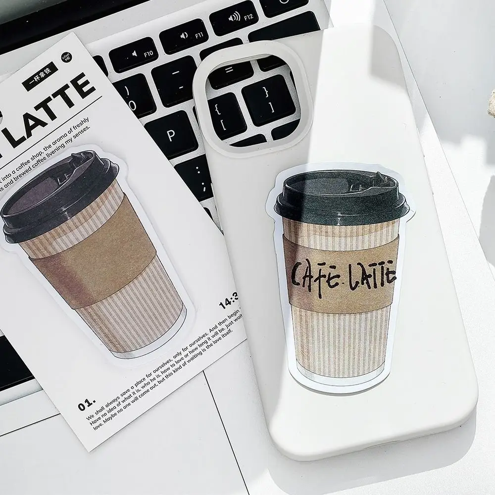 Sticky Notes for Memo, Message Paper, Pão, Brinde, Coffee Shape, Post auto-pegajoso, Sticky Notes, Marcadores de papel, Bandeiras, Adesivo Sticky Notepad