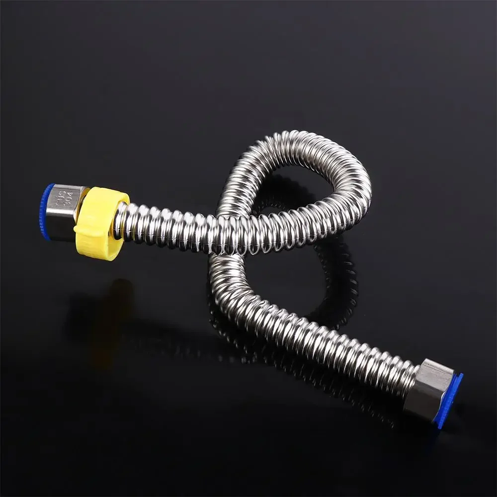 High-temperature Resistant 304 Stainless Steel Hose Thickened with Wrench Corrugated Pipes 10cm/20cm/30cm/40cm/50cm