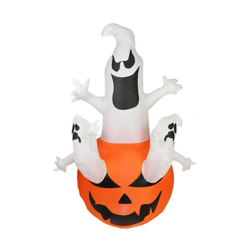 Halloween Ghost Inflatable Lights Decor White Phantom Pumpkin Ornaments with LED Room Lamps Outdoor Courtyard Haunted House Prop