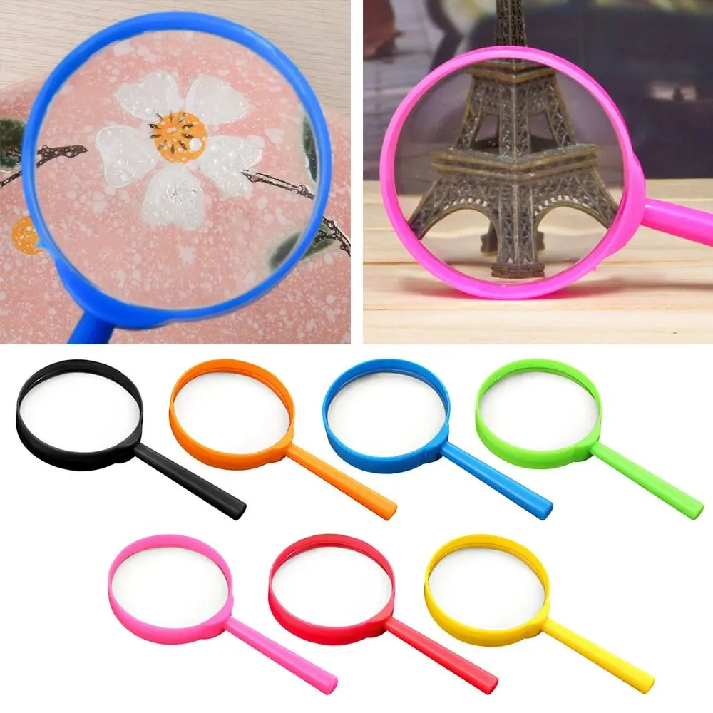 

4Pcs Portable Plastic Stand Optical Lens For Kids Reading Loupe Lens Magnifier High-Grade Magnifying Glass