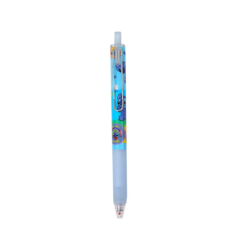 6pcs Disney Stitch 0.5 click gel pen cute Lilo and Stitch click pen ST black gel pen student signature pen creative stationery