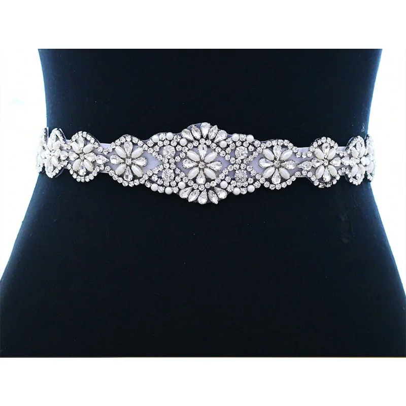 أحجار الراين الفضية حزام ملابس الزفاف حزام الزفاف مع الفضة والذهب منقوشة الماس لفستان أحزمة فستان رسمي للحفلات HSYD02