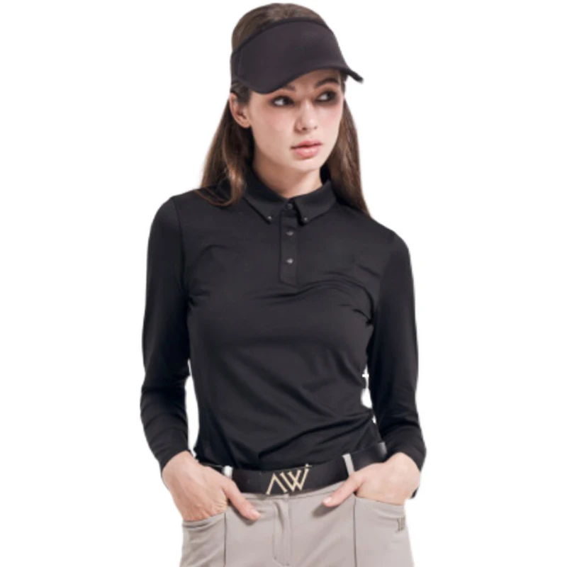 

New Golf wear Women's Long Sleeve Sunscreen Top Outdoor Sports Jersey Sunscreen Breathable Slimming T-shirt Polo Shirt