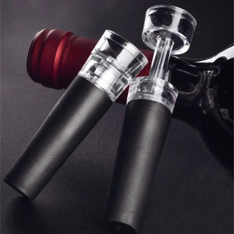 F92B Leakpronation Wine Bottle Silerer Shilecone Bottle Stoppers со встроенным вакуумом