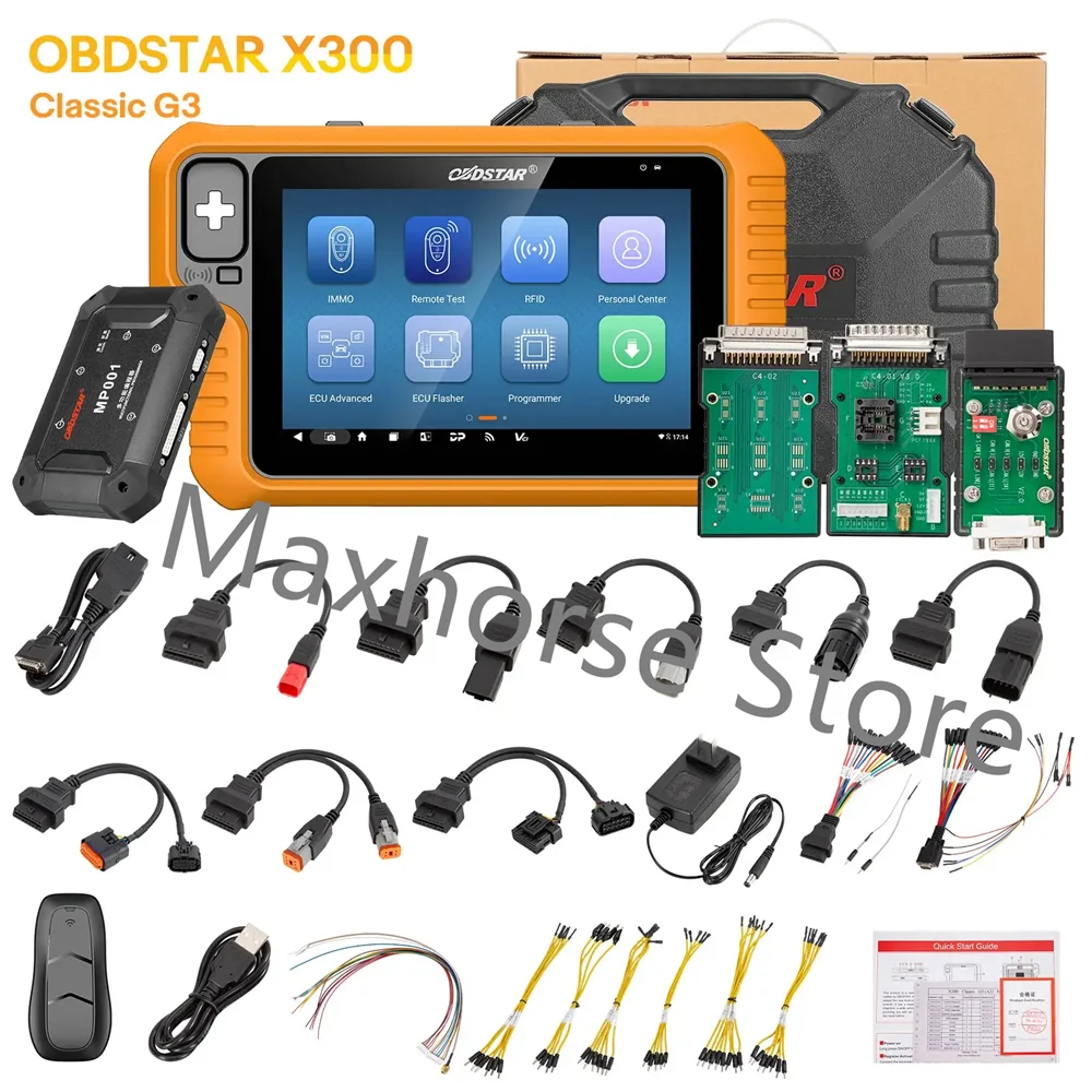 OBDSTAR X300 Classic G3 (KEY MASTER G3) Key Programmer with Built-in CAN FD DoIP Supports Car, E-Car, HD, Motorcycle