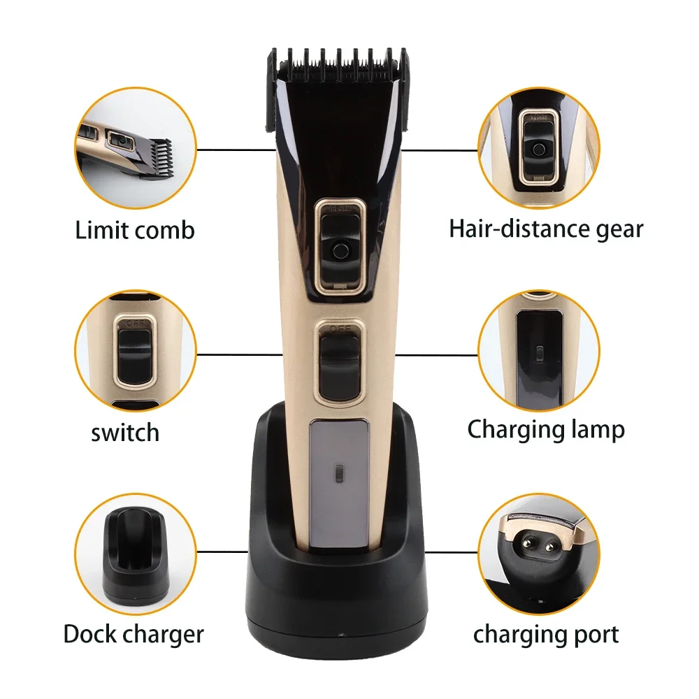 Electric hair clipper with base for easy charging and fast charging Shaver Beard Machine chargeable For Men Cut barber cutting