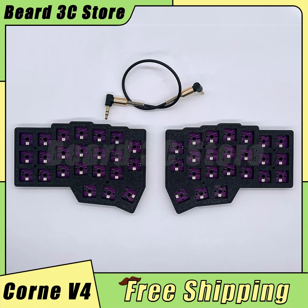 Corne V4 Split Keyboard Kit Mechanical Keyboards Support VIAL Wired RGB Hot Swap Custom Ergonomic Gaming Left and Right Handed