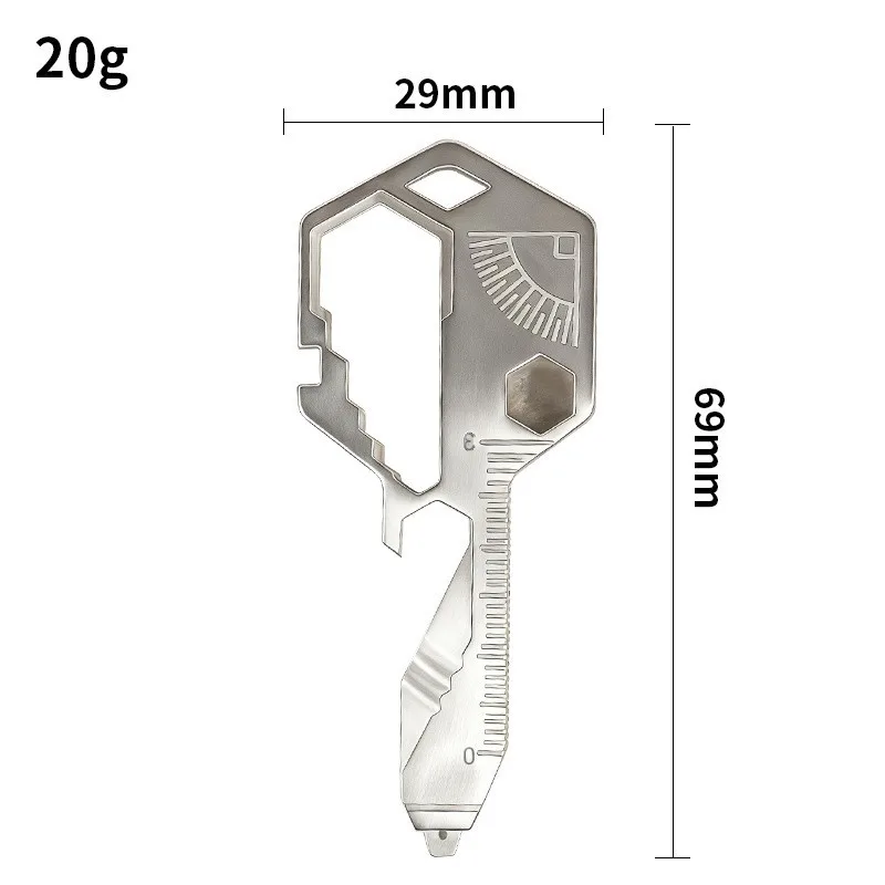 قطعة واحدة من أداة EDC متعددة الوظائف 24 في 1 - مع مفاتيح ومفكات براغي وكماشة وفتحات زجاجات وما إلى ذلك - للتخييم