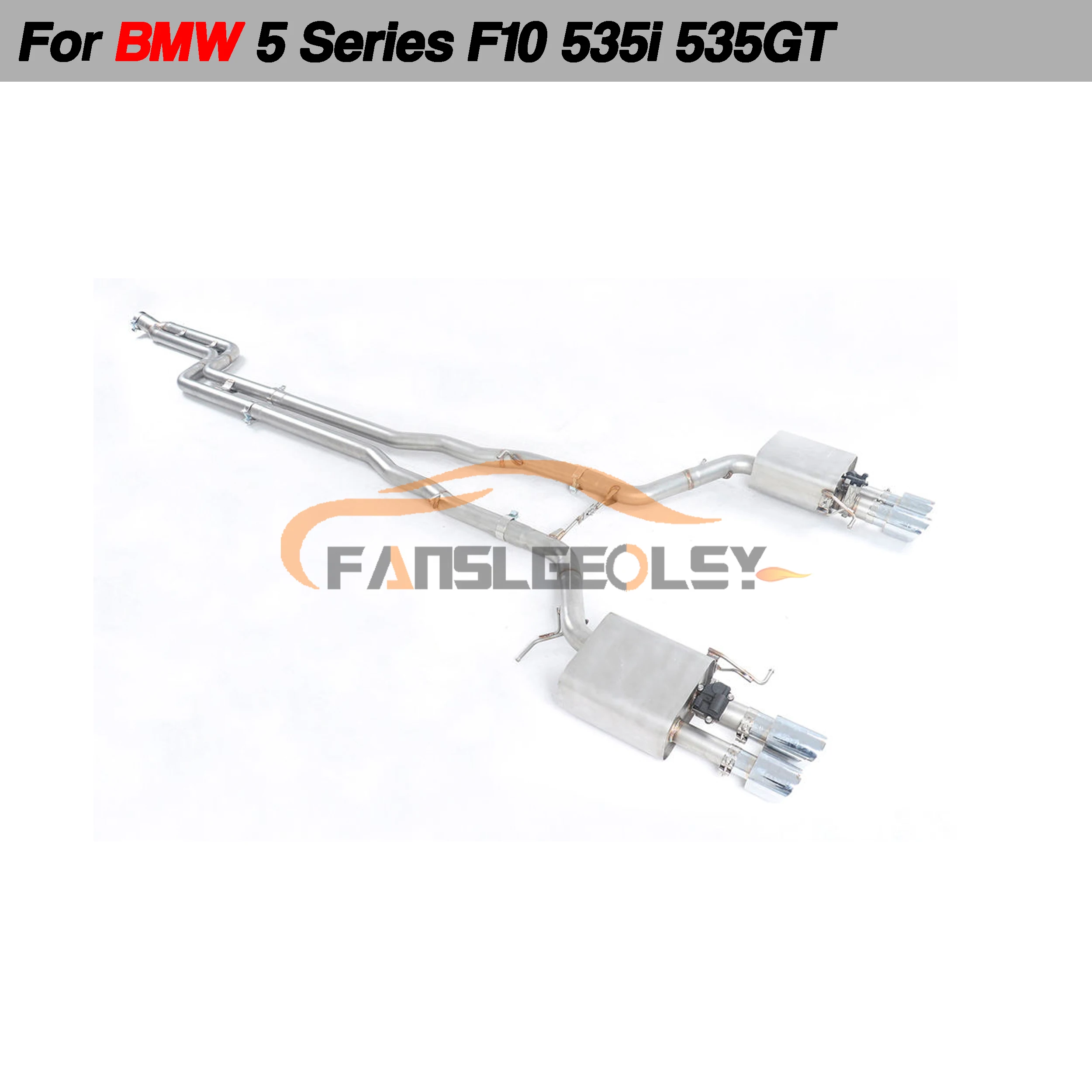 For BMW 535i F10 modify to M5 Steel Catback Performance Exhaust System Valve With Muffler Pipes Tuning exhaust assembly