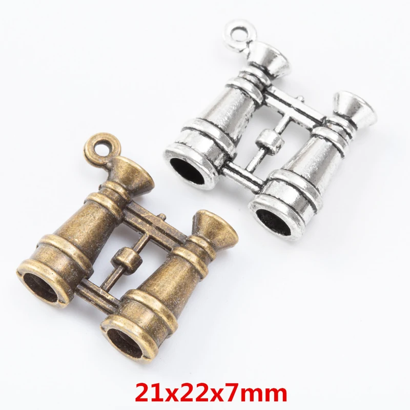 30pcs 21*22mm Zakka Style Wedding Creative Gift Alloy Telescope Jewelry, Vintage Classic Handmade Diy Sweater Necklace Pendant.