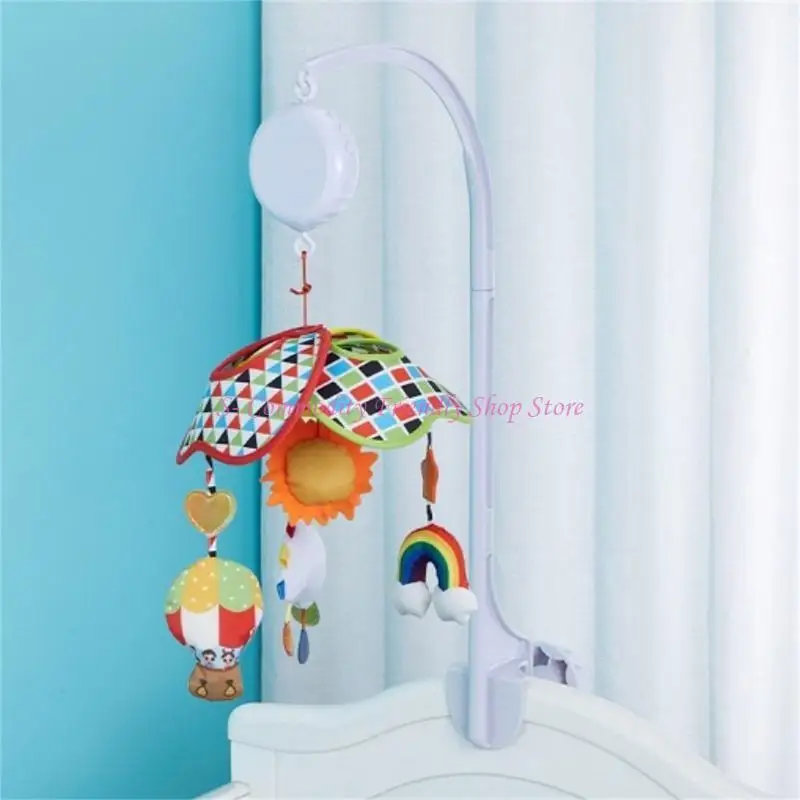 85AEベビーベッド装飾音楽ベルホルダーベビーインタラクションクロールトレーニングベッドベルホルダーモバイルミュージックボックス幼児の好意