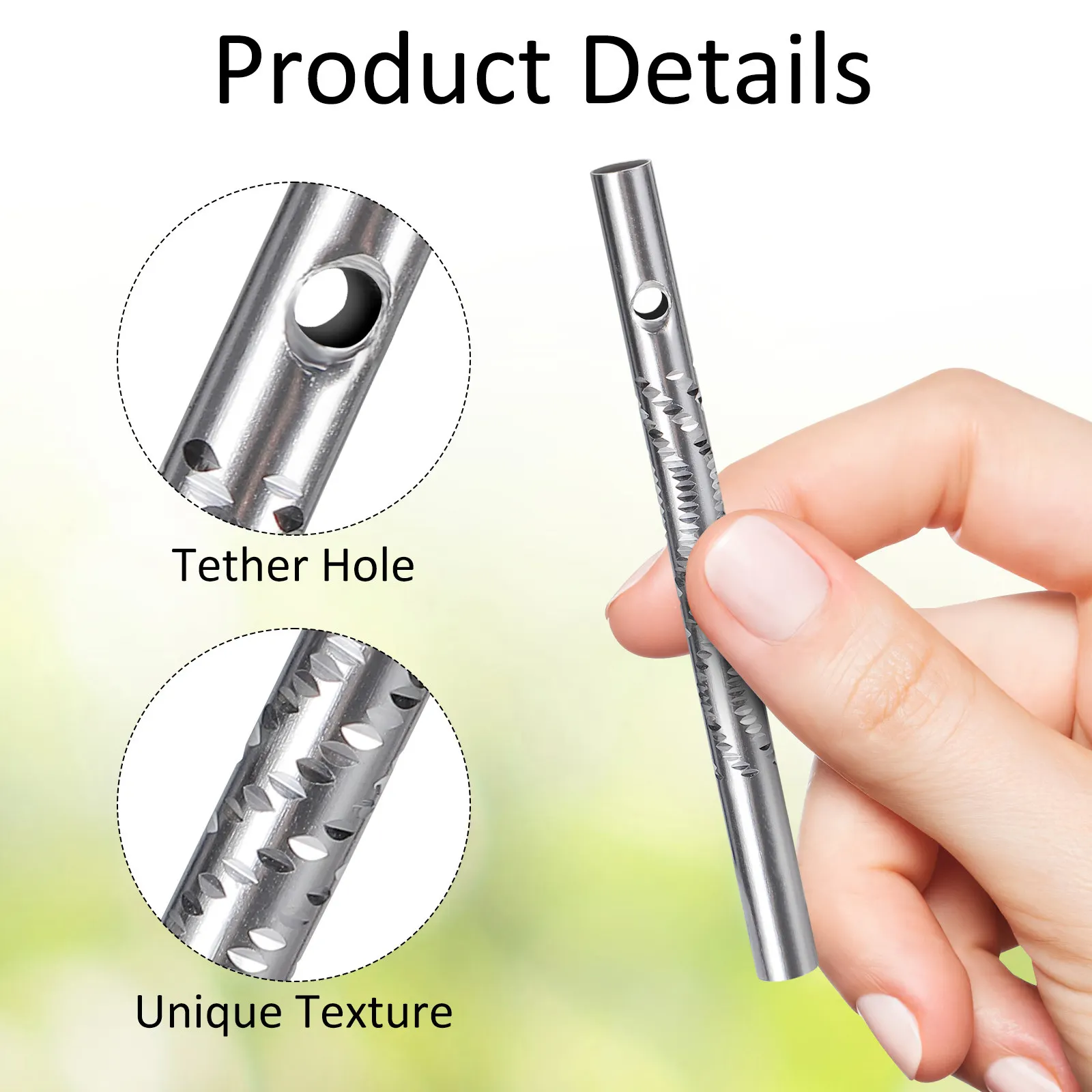 50Pcs Wind Chime Tubes Metal DIY Garden Patio Outdoor Craft Supplies for Wind Chime Accessories Parts Kids DIY Plaything