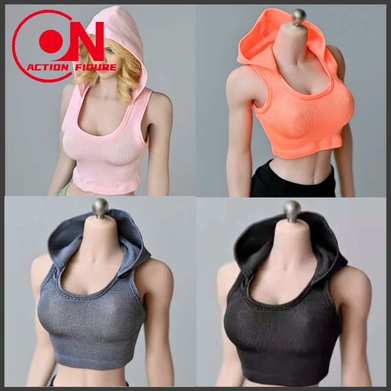 1/6 Bilancia Femminile Con Cappuccio Senza Maniche Maglia Top Soldato Vestiti Modello Misura 12 ''TBL Action Figure Bambole