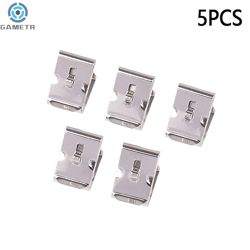 5pcs/lot High Quality Spring Steel With Nickel Plated AA Snap-On Leaf Spring Battery Contact, Battery Clip