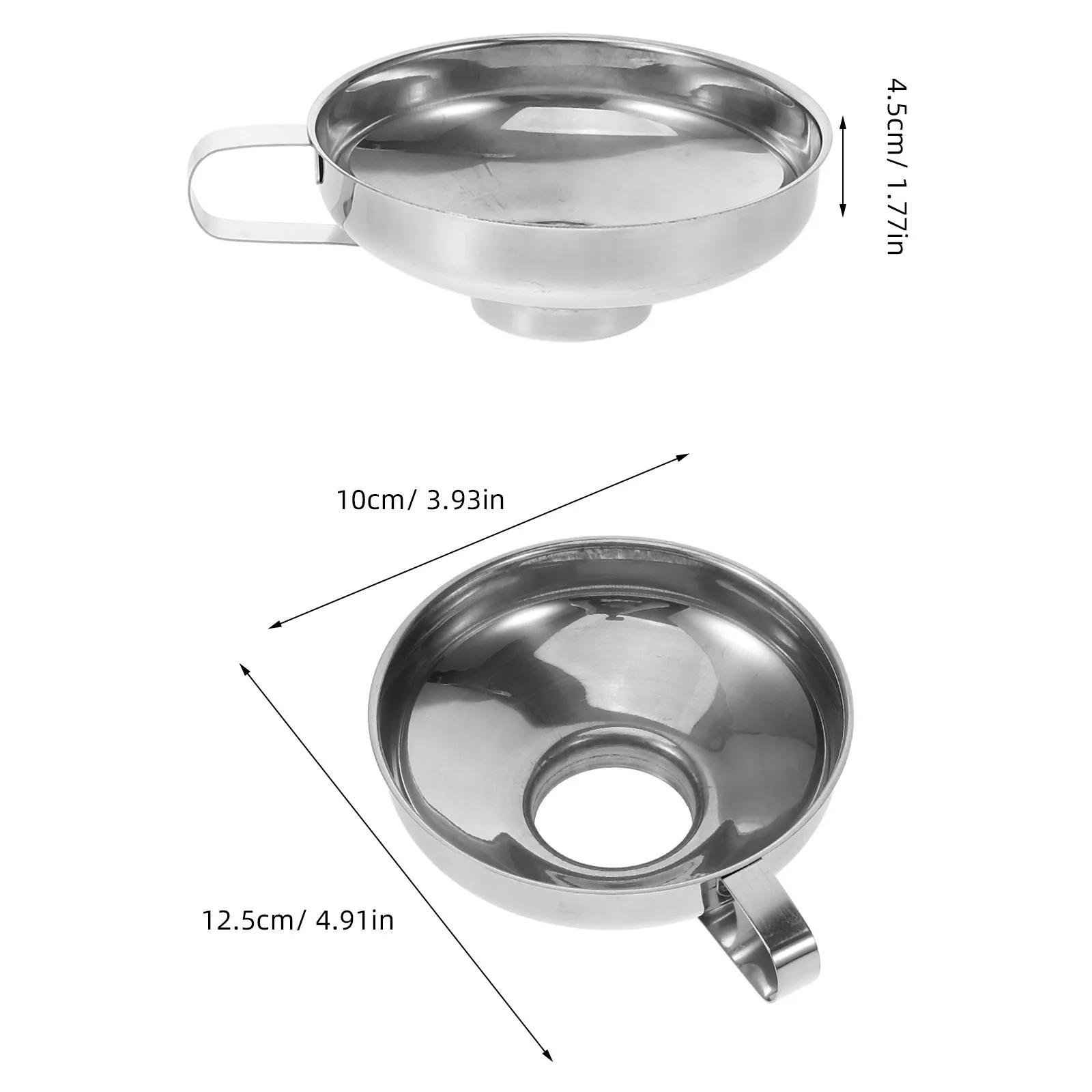 2 قطعة قمع واسع الفم من الفولاذ المقاوم للصدأ لمجوهرات الحرق ملء رماد جرة تذكار قمع معدني صغير قمع صغير