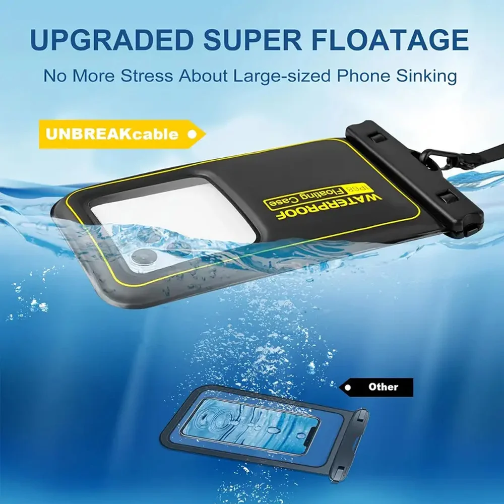 Phone Waterproof Bag - Phone Case with Tether, Essential for Beach, Swimming, Skiing, Drifting, and Surfing view 5