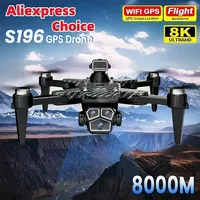 New S196 GPS Drone 8K 5G Professional HD Aerial Photography Dual-Camera Obstacle Avoidance Four-Rotor Helicopter 8000M New
