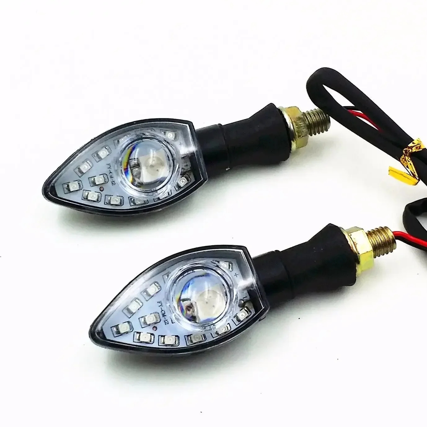 

Black Motorcycle LED Turn Signal For Honda Kawasaki Suzuki Yamaha Street Naked