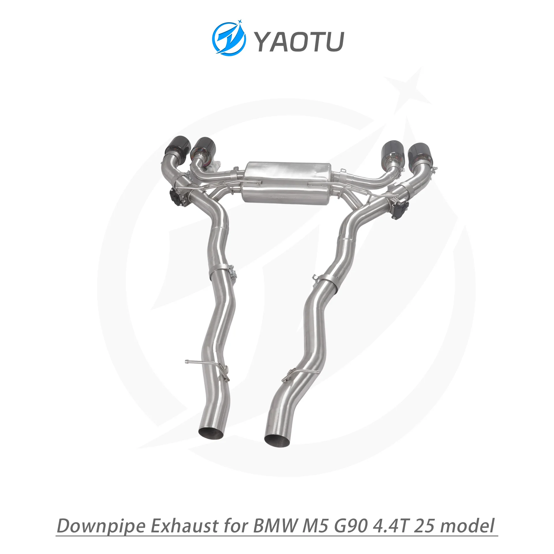 YT High-Performance Exhaust Mid-Pipe with Brushed Finish for BMW M5 G90 4.4T