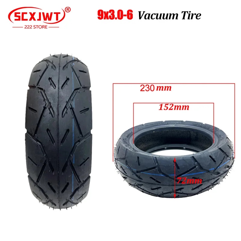 9 inch vacuum road tires 9X3.00-6 tubeless  tyres for Mini motorcycle Electric scooter  6  wheel hub motor use