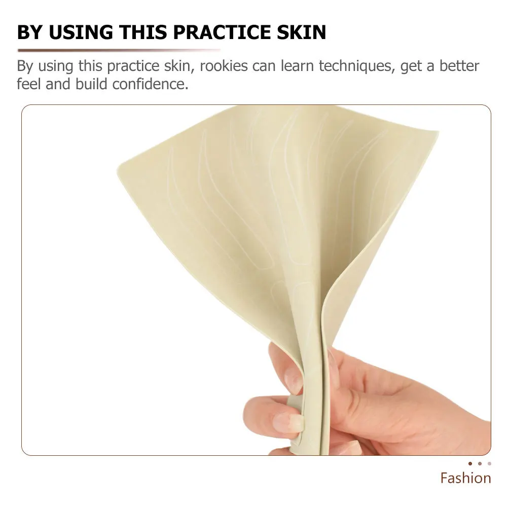 

10Pcs Premium Eyebrow Practice Skin Simulated Tattoos Training Sheet Build Confidence Embroidered Tattoos Skin