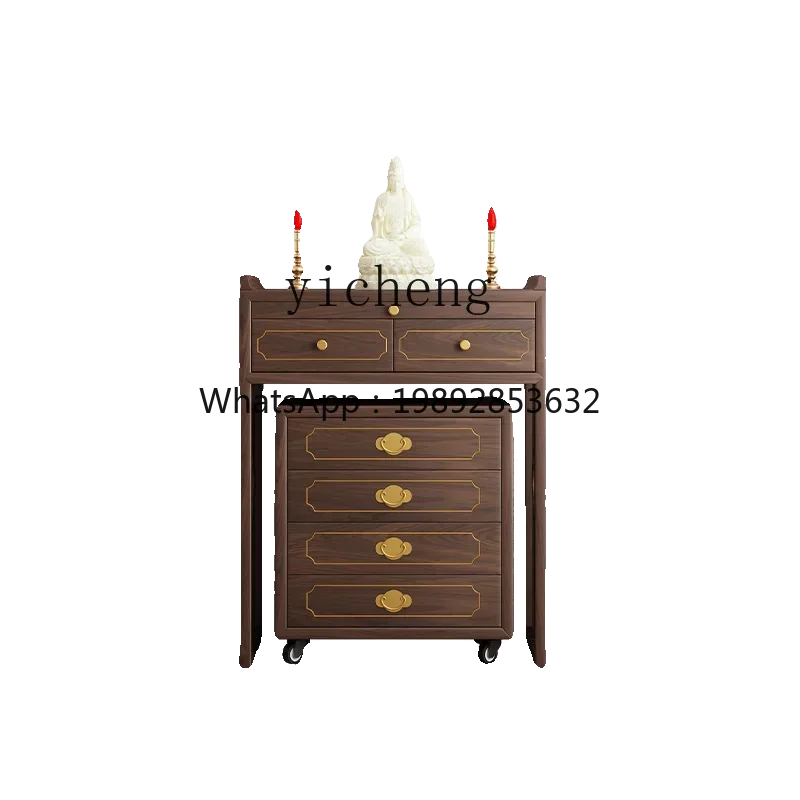 solid wood table incense case simple household solid wood Shentai Buddha table Buddha table cabinet feng shui
